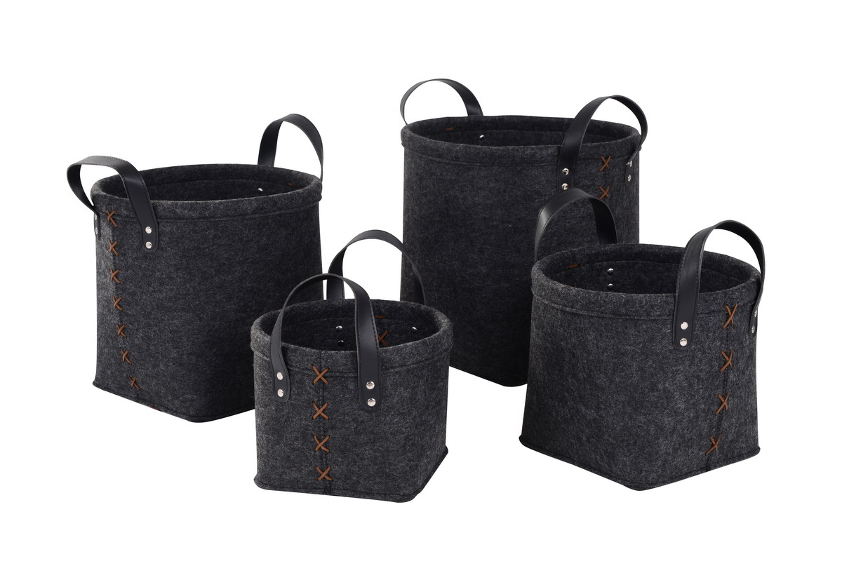 Felt storage baskets, set of 4,Felt